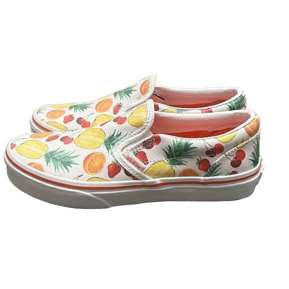 Vans Suede Canvas Fruit Print Sneakers‎ Kids Sz 3 Multicolor Skate Slip On Shoes - Picture 5 of 9